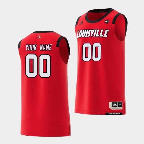 Men Custom Louisville Cardinals #00 Red Replica College Basketball Jersey