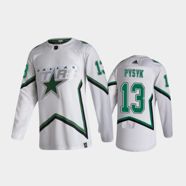 Men Dallas Stars Mark Pysyk #13 Reverse Retro 2020-21 White Special Edition Pro Jersey