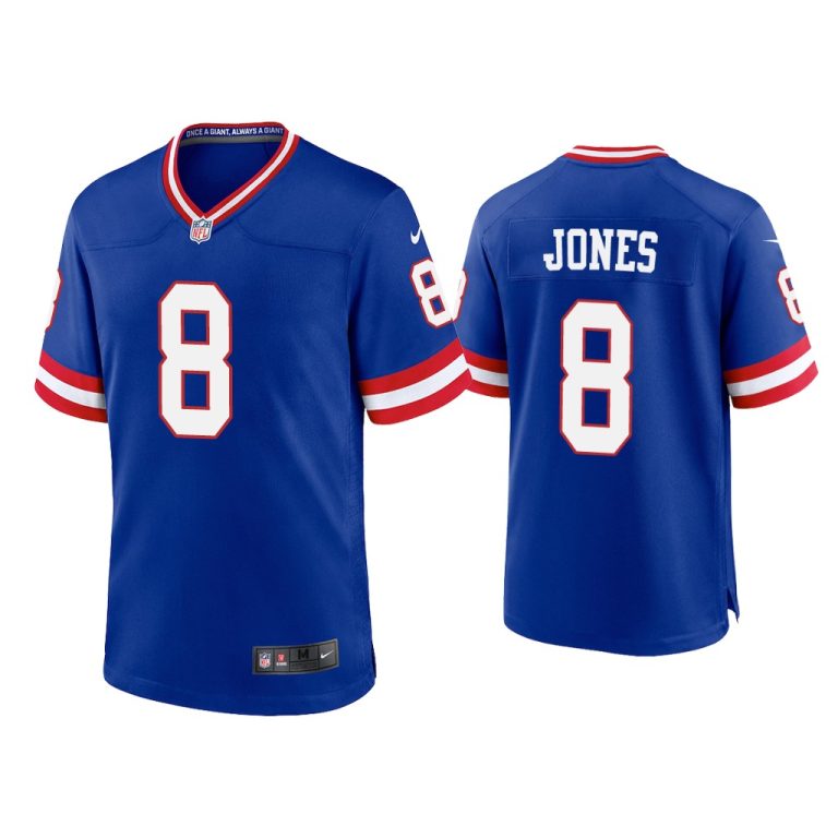 Men Daniel Jones New York Giants Royal Classic Game Jersey