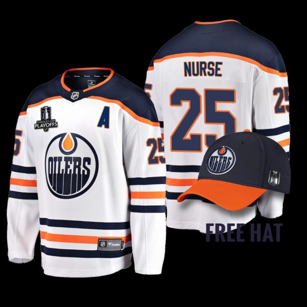 Men Darnell Nurse Edmonton Oilers 2022 Pacific Conference Champions White Away Jersey