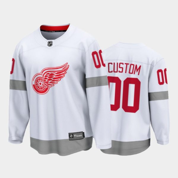 Men Detroit Red Wings Custom #00 Special Edition White 2021 Jersey