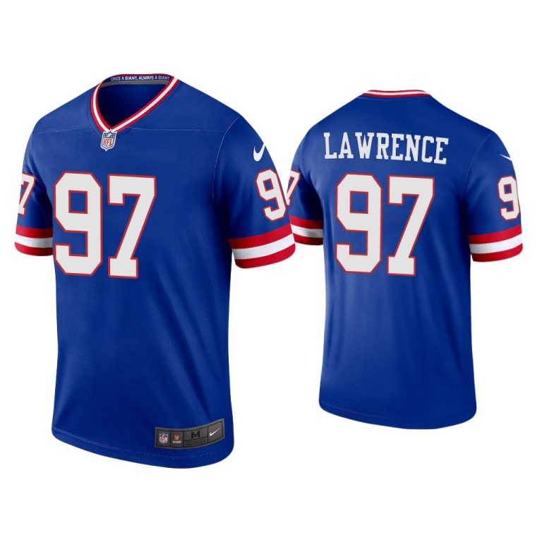 Men Dexter Lawrence New York Giants Royal Classic Legend Jersey