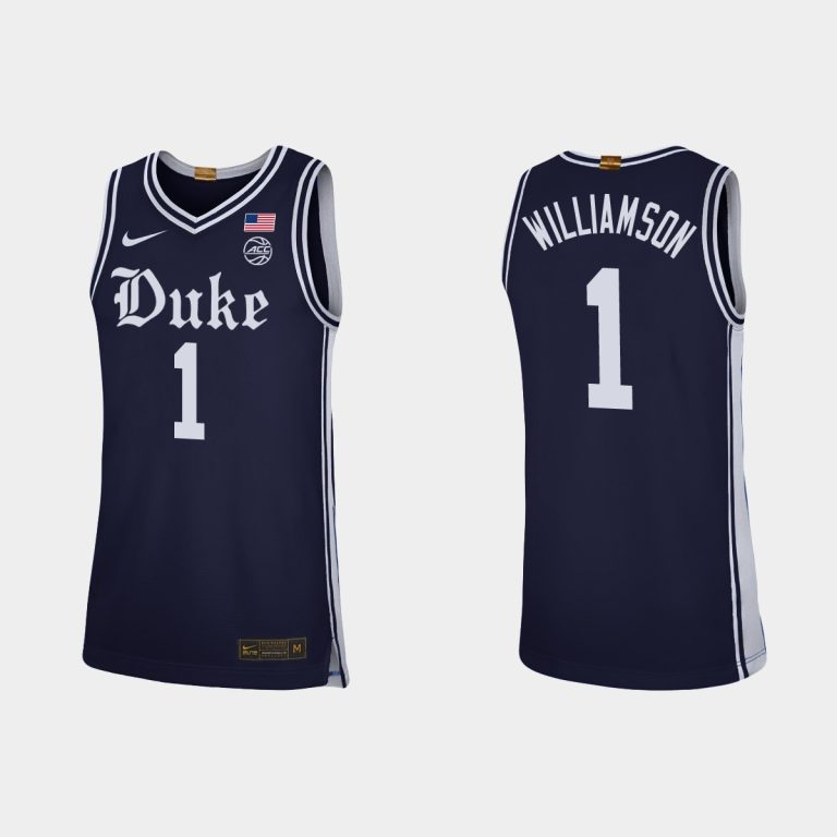 Men Duke Blue Devils #1 Zion Williamson Navy Alternate Brotherhood Jersey