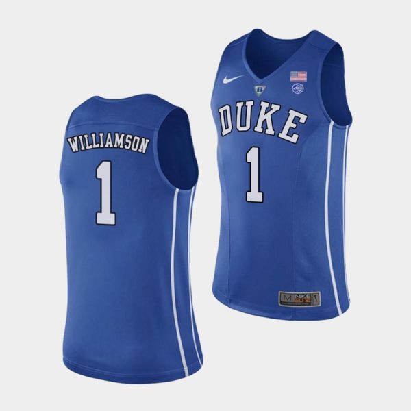 Men Duke Blue Devils #1 Zion Williamson Performace Jersey - Royal