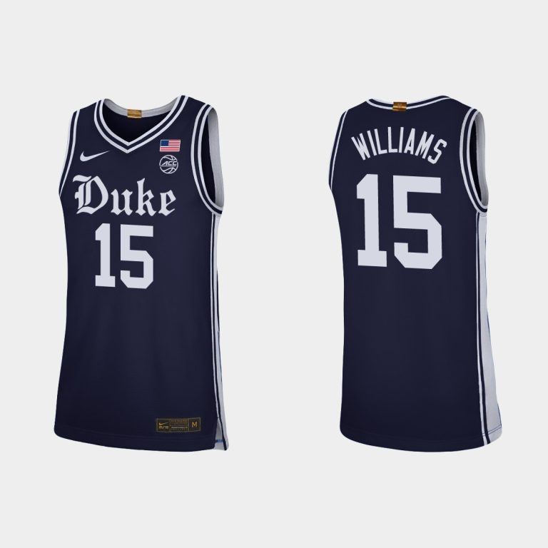 Men Duke Blue Devils #15 Mark Williams Navy Alternate Brotherhood Jersey