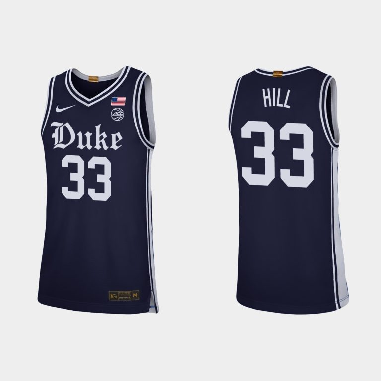 Men Duke Blue Devils #33 Grant Hill Navy Alternate Brotherhood Jersey