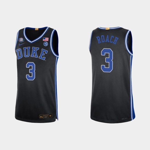 Men Duke Blue Devils Jeremy Roach #3 2022 NCAA Final Four Black Jersey