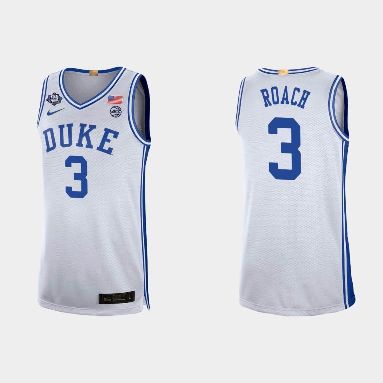 Men Duke Blue Devils Jeremy Roach #3 2022 NCAA Final Four White Jersey