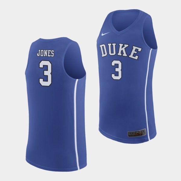 Men Duke Blue Devils Tre Jones #3 White College Basketball March Madness Jersey