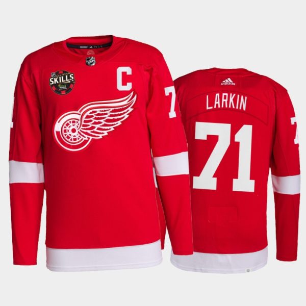 Men Dylan Larkin Detroit Red Wings 2022 NHL All-Star Skills Jersey Red #71 Competition Patch Uniform