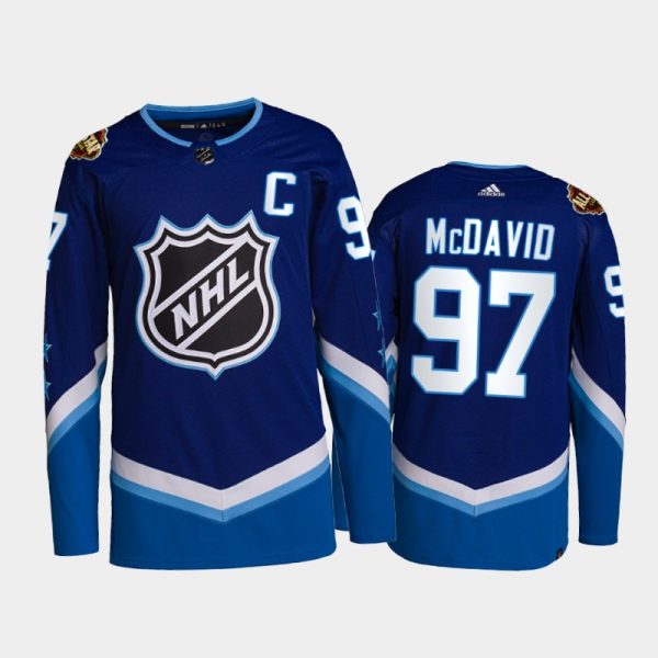 Men Edmonton Oilers Connor McDavid 2022 NHL All-Star Jersey Blue Primegreen Uniform