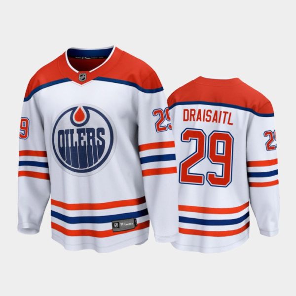 Men Edmonton Oilers Leon Draisaitl #29 Special Edition White 2021 Jersey