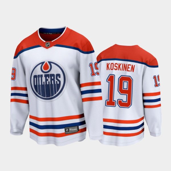 Men Edmonton Oilers Mikko Koskinen #19 Special Edition White 2021 Jersey
