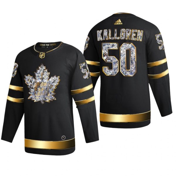 Men Erik Kallgren #50 Toronto Maple Leafs 2022 Stanley Cup Playoffs Black Diamond Edition Jersey