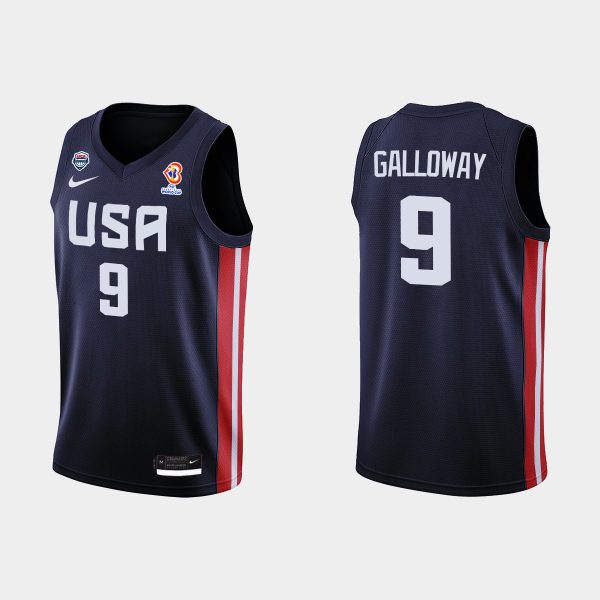 Men FIBA Langston Galloway 2023 FIBA Basketball World Cup Navy Jersey