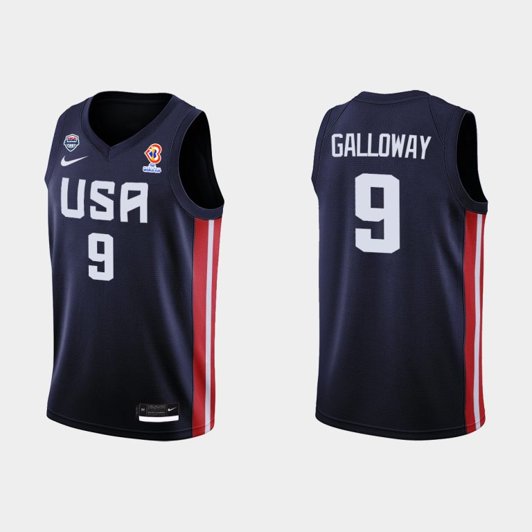 Men FIBA Langston Galloway 2023 FIBA Basketball World Cup Navy Jersey