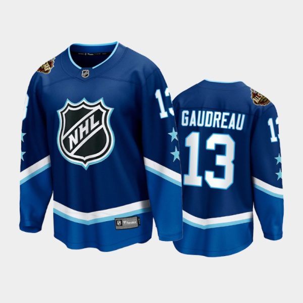Men Flames Johnny Gaudreau #13 2022 All-Star Blue Western Conference Jersey