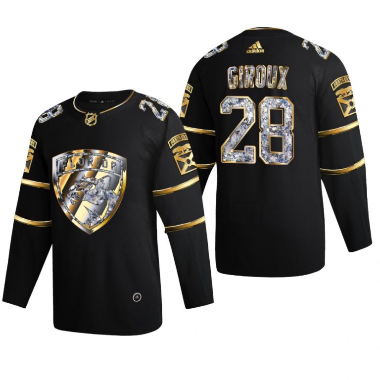 Men Florida Panthers Claude Giroux #28 Diamond Edition 2022 Stanley Cup Playoffs Black Jersey