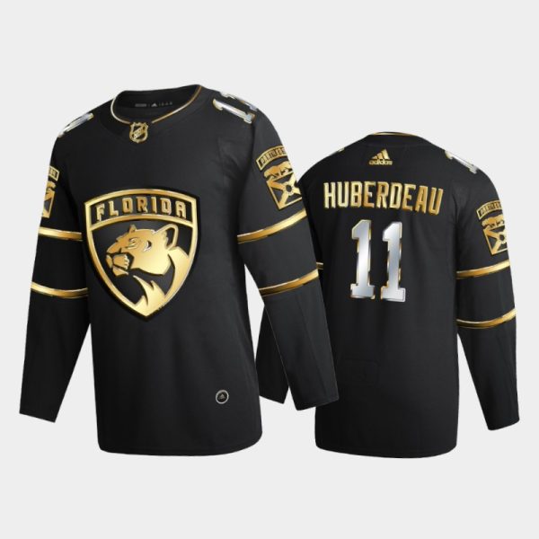 Men Florida Panthers Jonathan Huberdeau #11 2020-21 Golden Black Limited Jersey