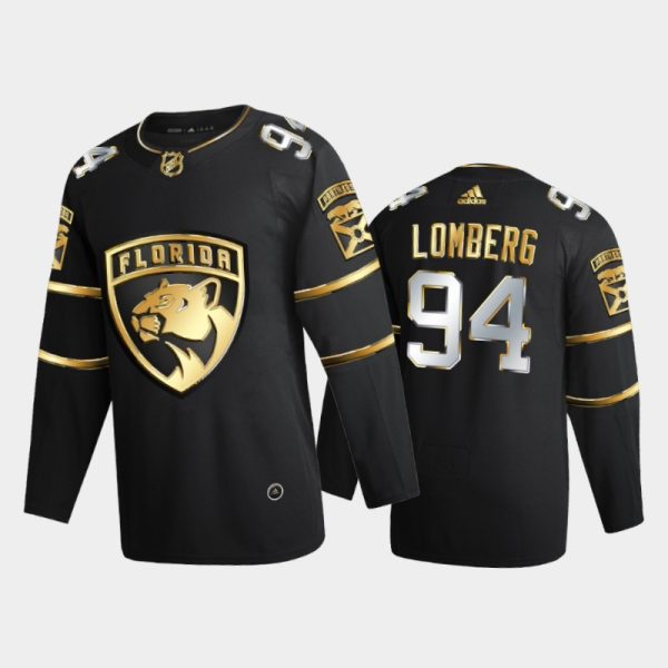 Men Florida Panthers Ryan Lomberg #94 2020-21 Golden Black Limited Jersey