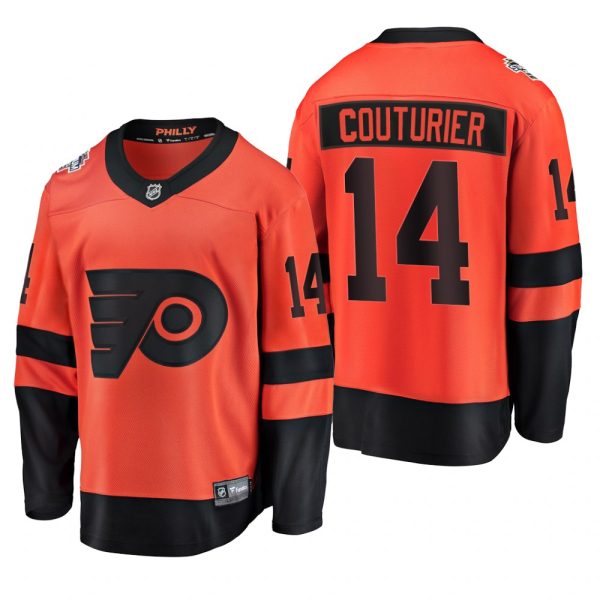 Men Flyers #14 Sean Couturier Orange 2019 Stadium Series Breakaway Coors Light Dirt Cheap Jersey