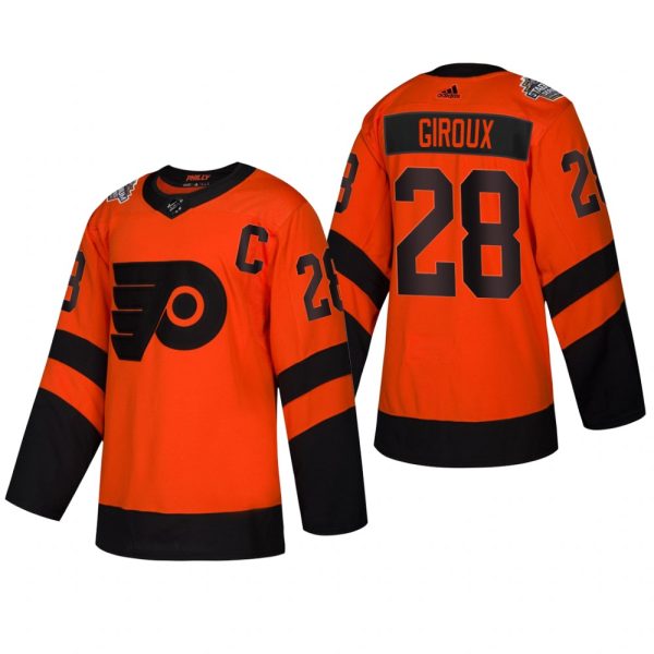 Men Flyers Claude Giroux #28 Orange Coors Light 2019 Stadium Series Bad Jersey