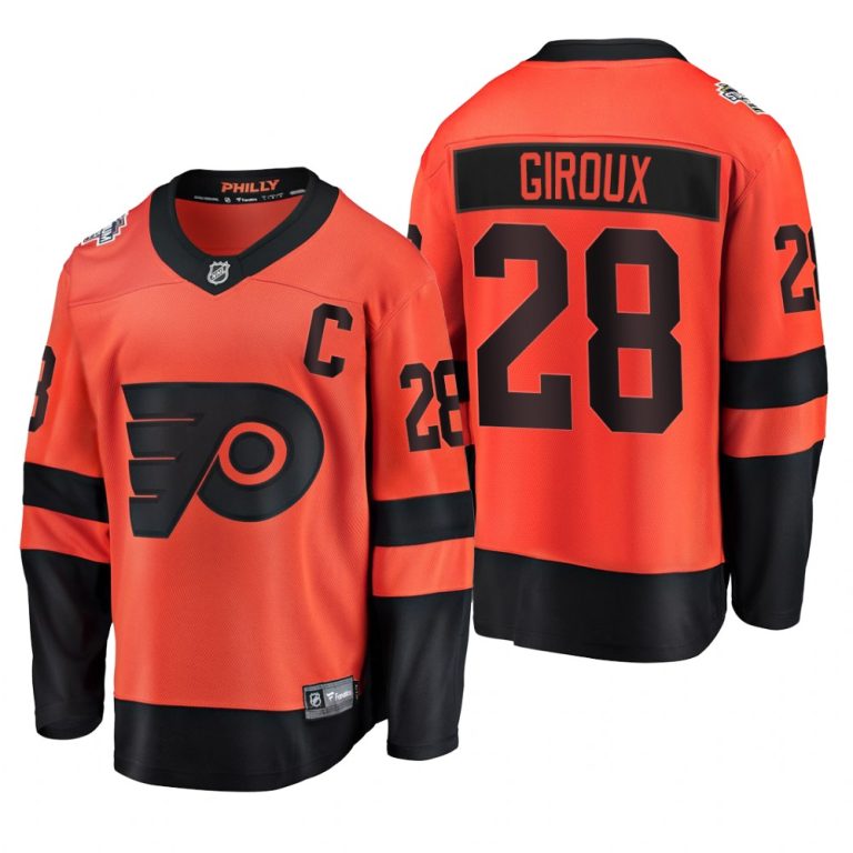 Men Flyers Claude Giroux Orange 2019 Stadium Series Breakaway Competitive Coors Light Jersey