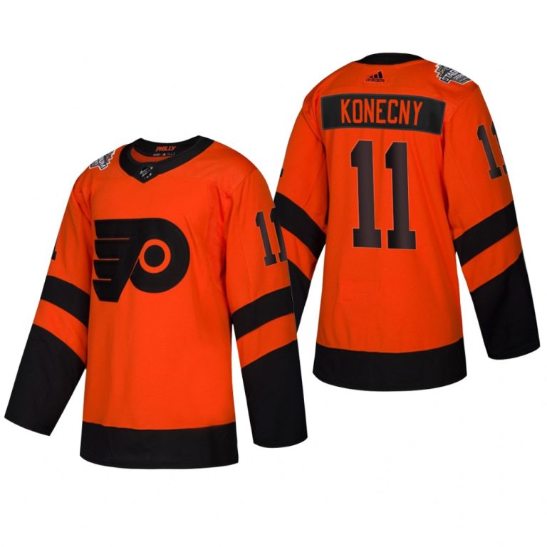 Men Flyers Travis Konecny Orange 2019 Stadium Series Competitive Coors Light Jersey