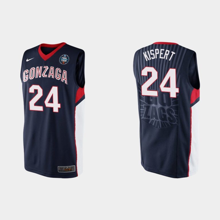 Men Gonzaga Bulldogs NCAA Basketball No. 24 Corey Kispert Black March Madness Final Four Retro Jersey