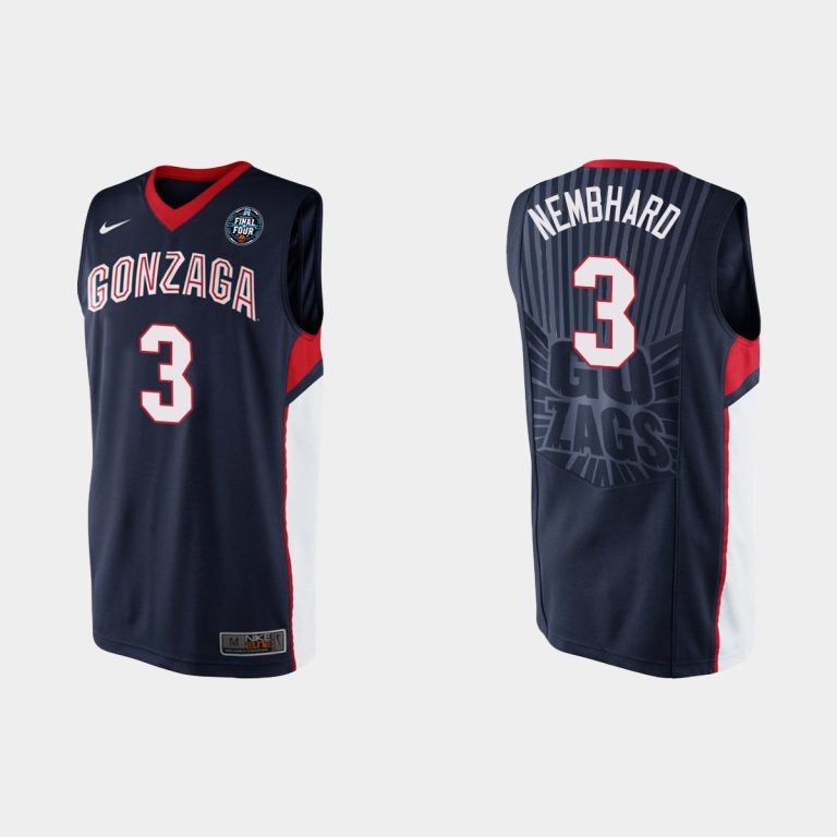 Men Gonzaga Bulldogs NCAA Basketball No. 3 Andrew Nembhard Black March Madness Final Four Retro Jersey