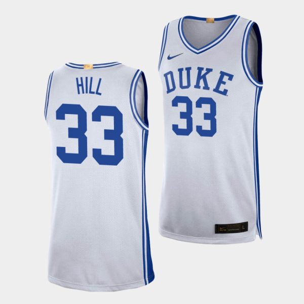 Men Grant Hill Duke Blue Devils #33 White 2019-20 Limited College Baketball Jersey