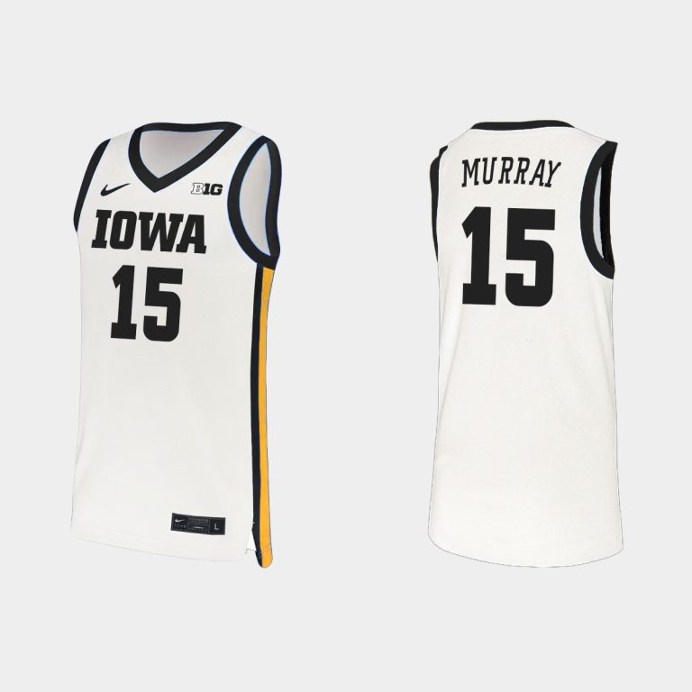 Men Iowa Hawkeyes Keegan Murray #15 Replica White Jersey