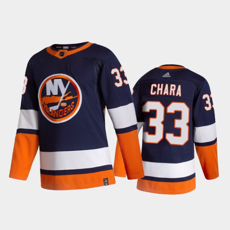 Men Islanders Zdeno Chara #33 2021 Reverse Retro Navy Special Edition Jersey