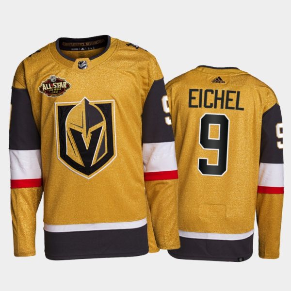 Men Jack Eichel 2022 All-Star Jersey Vegas Golden Knights Gold Primegreen Uniform