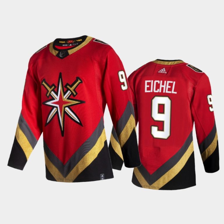 Men Jack Eichel #9 Vegas Golden Knights 2021 Reverse Retro Red Jersey