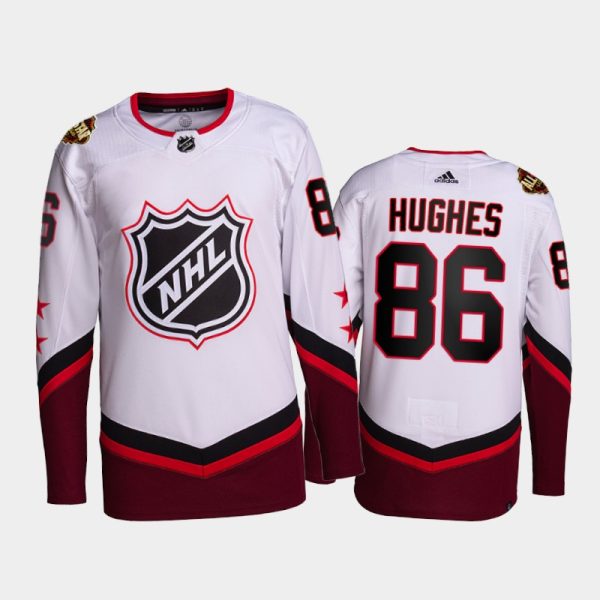 Men Jack Hughes New Jersey Devils 2022 NHL All-Star Jersey White #86 Primegreen Uniform