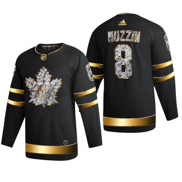 Men Jake Muzzin #8 Toronto Maple Leafs 2022 Stanley Cup Playoffs Black Diamond Edition Jersey