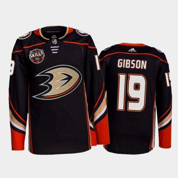 Men John Gibson Anaheim Ducks 2022 NHL All-Star Skills Jersey Black #19 Competition Patch Uniform