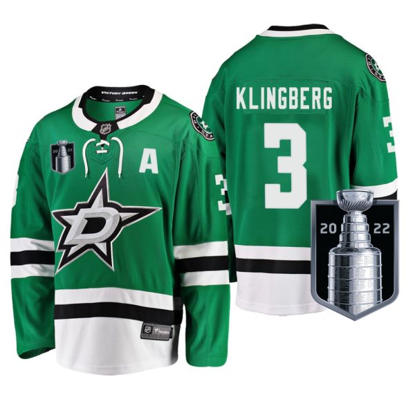 Men John Klingberg Dallas Stars 2022 Stanley Cup Playoffs Green Home Jersey