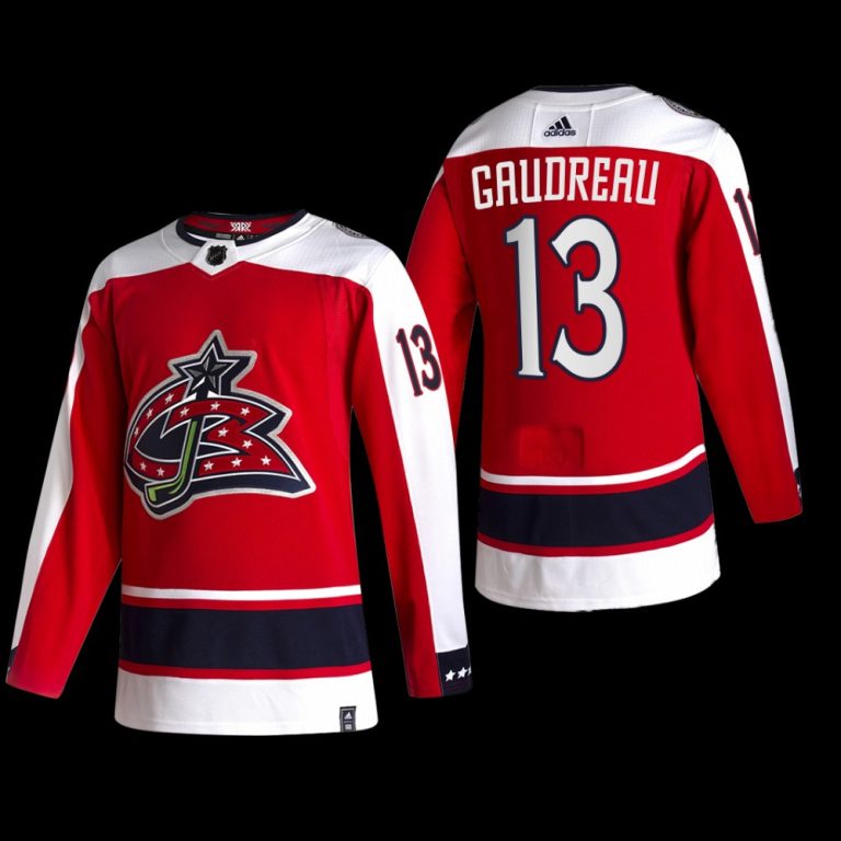 Men Johnny Gaudreau #13 Columbus Blue Jackets Reverse Retro Red Jersey