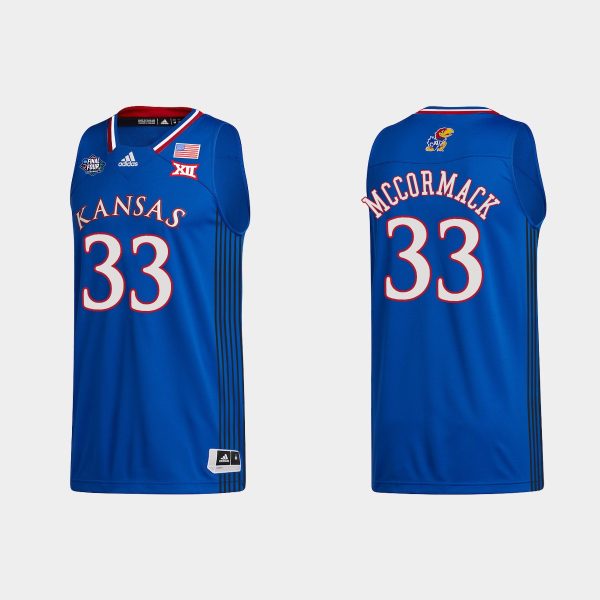 Men Kansas Jayhawks David McCormack #33 2022 NCAA Final Four Royal Jersey