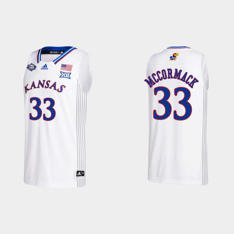 Men Kansas Jayhawks David McCormack #33 2022 NCAA Final Four White Jersey