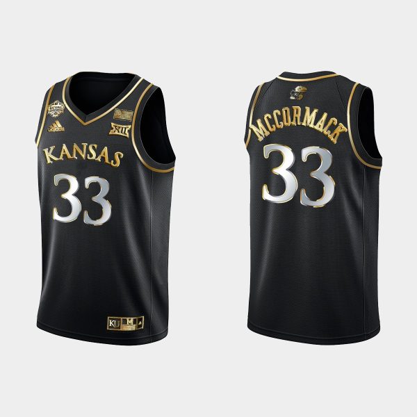 Men Kansas Jayhawks David McCormack #33 2022 National Champions Black Jersey