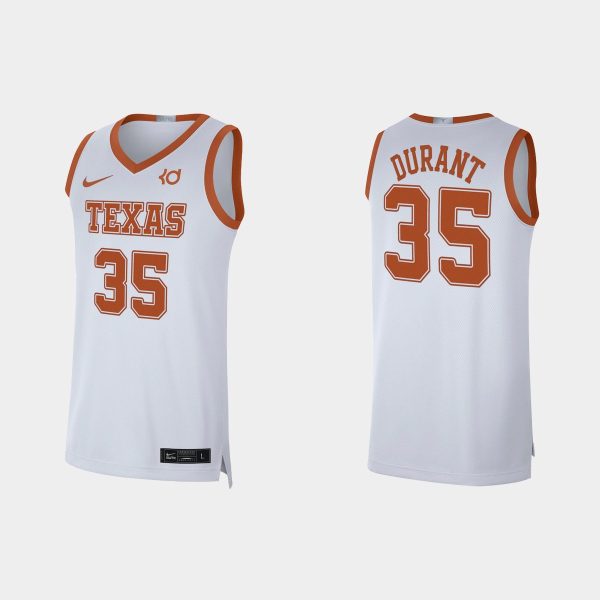 Men Kevin Durant #35 Texas Longhorns Alumni Player Limited White Jersey