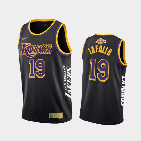 Men Kings Alex Iafallo #19 Lakers Night Black Hybrid Tank Jersey