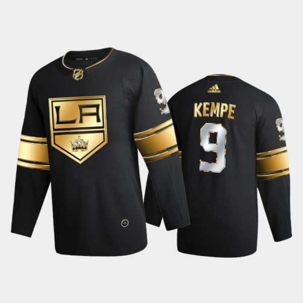 Men Los Angeles Kings Adrian Kempe #9 2020-21 2021 Golden Edition Black Limited Jersey