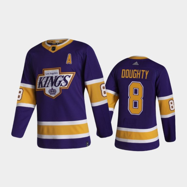 Men Los Angeles Kings Drew Doughty #8 Reverse Retro Purple 2020-21 Jersey