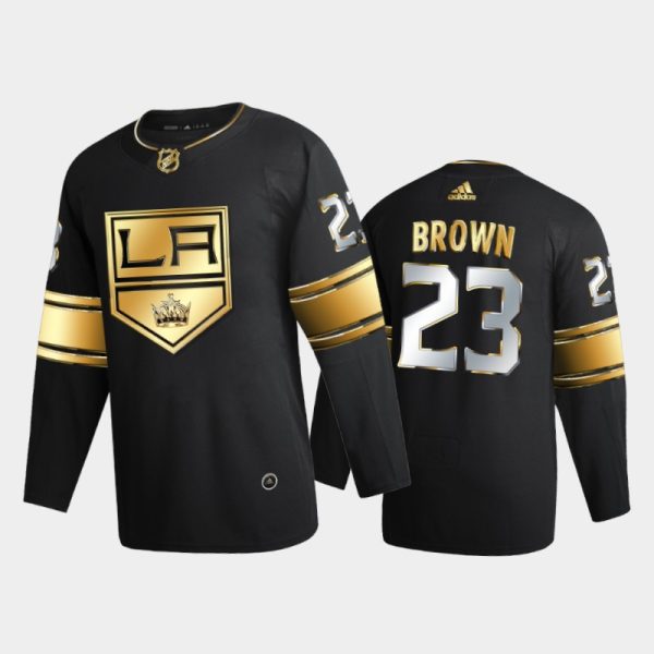 Men Los Angeles Kings Dustin Brown #23 2020-21 2021 Golden Edition Black Limited Jersey