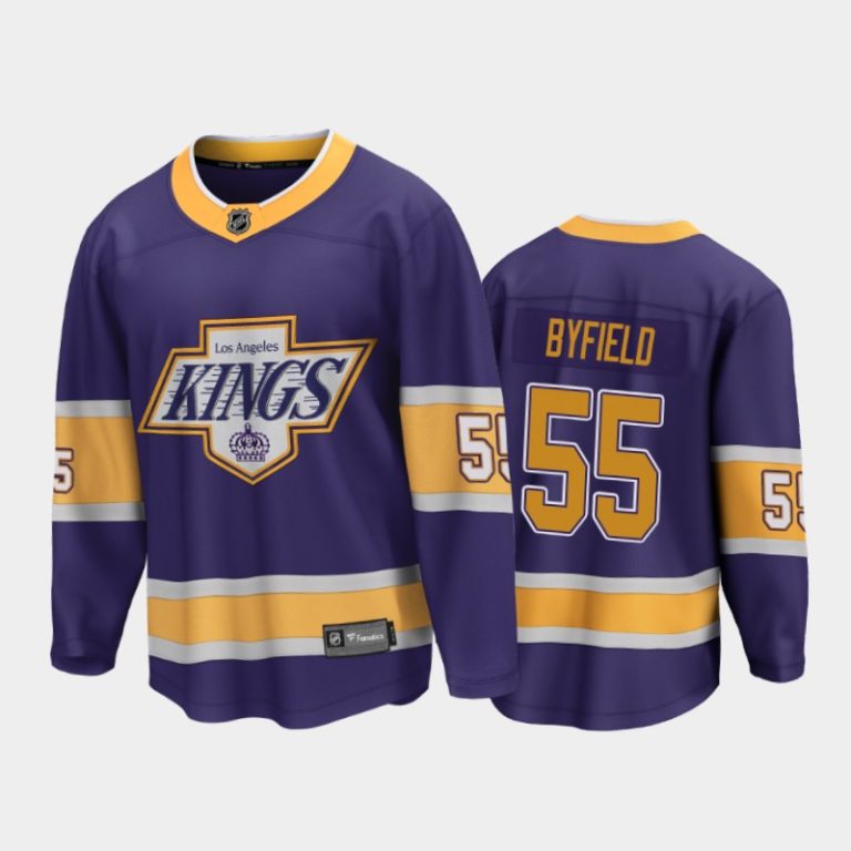 Men Los Angeles Kings Quinton Byfield #55 Reverse Retro Purple 2020-21 Breakaway Player Jersey