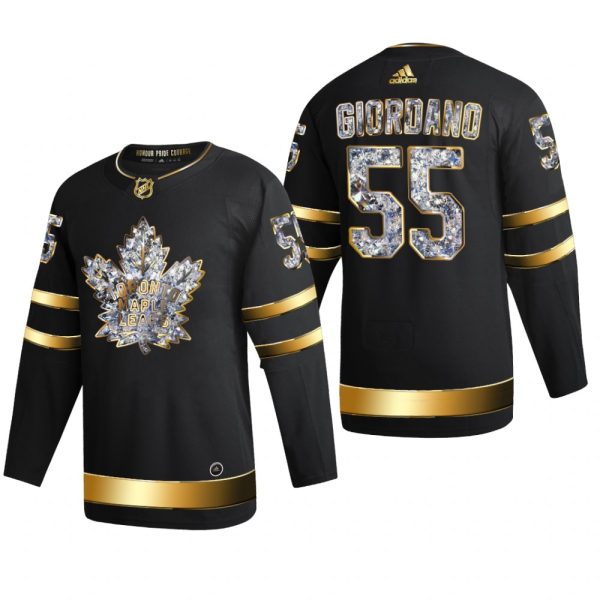 Men Mark Giordano #55 Toronto Maple Leafs 2022 Stanley Cup Playoffs Black Diamond Edition Jersey